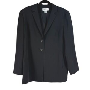 Katherine Kelly Collection Black Two‎ Button Blazer Suit Jacket Womens Size 16